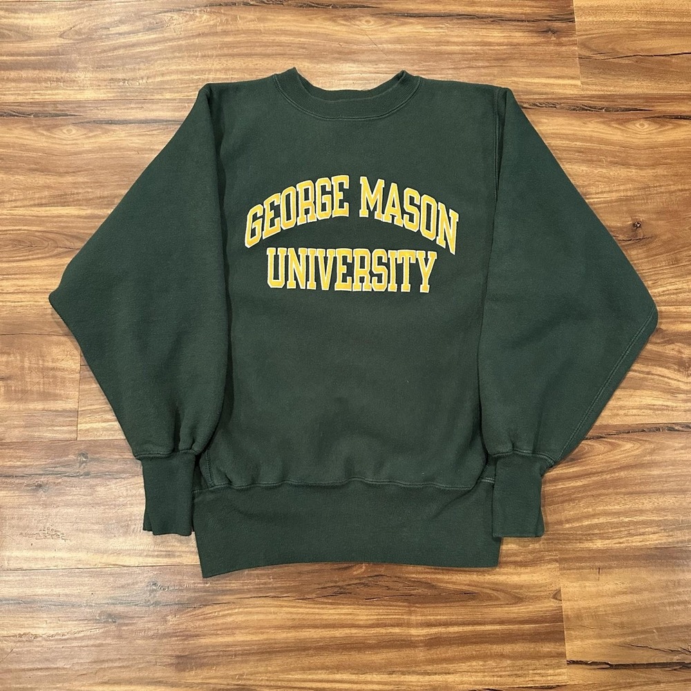 Vintage Champion Reverse Weave Sweatshirt Mens Medium George Mason 90s